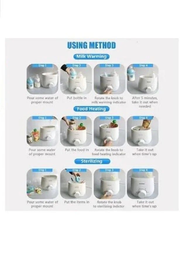 MIXDE Electric BPA Free Warmer Baby Feeding Double Multifunctional Baby Food Heater Steam Sterilizer - Image 4