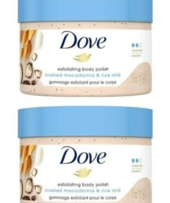 Dove Exfoliating Body Polish Scrub Crushed Macadamia And Rice Milk 298g 2 Pcs