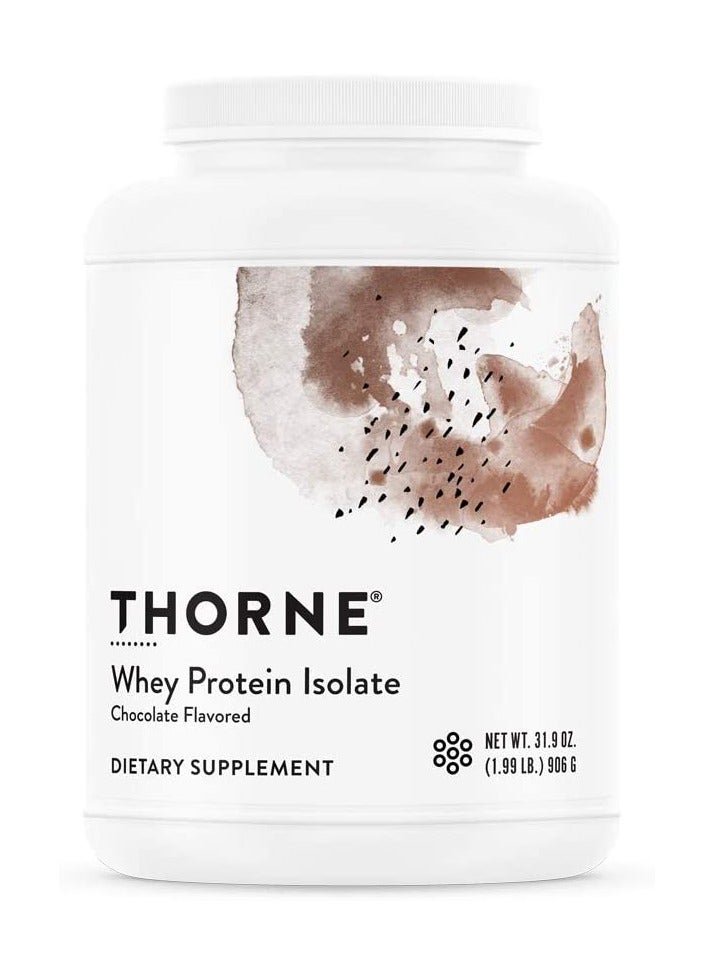 Thorne Whey Protein Isolate Chocolate Flavored 31.9 Oz (1.99 LB) 906 G Dietary Supplement