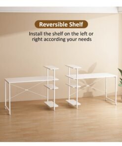 Stubborn Study desk with storage space Computer desk is suitable for living room, bedroom, office and small apartment dormitory, etc. 100×45×73cm - Image 4