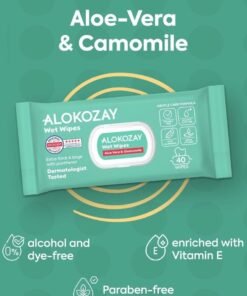 Alokozay Baby Wet Wipes Aloe-Vera And  Camomile 6 x 72 Wipes
