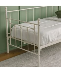 Alternative view of DANUBE HOME Bella Arrow 90x200 Metal Day Bed Without Mattress | Convertible Sleeping Sofabed | Comfortable Living Room Furniture L209xW96.8xH100cm - White