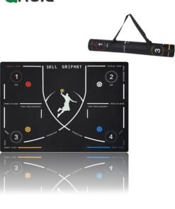 GROIC Basketball Footstep Training Mat, Portable Basketball Footwork Training Mat, Agility Footstep Training Mat, Basketball Pads for Training All Levels, Point Reminder Basketball Practice Equipment