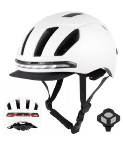 ULIP Smart Bicycle Helmet With Front Rear Led Light Detachable Visor And Lining For Adults Men Women Bike Skateboard Cycling Roller Scooter Commute
