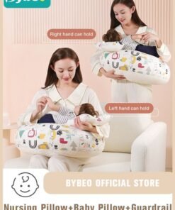 Bybeo Nursing Pillow for Breastfeeding, Multi-Functional Original Plus Size Breastfeeding Pillows Give Mom and Baby More Support with Removable Cotton Cover