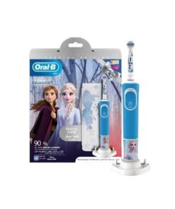 Oral-B Kids Rechargeable Electric Toothbrush Set, Frozen, with Exclusive Travel Case, 1 Set Blue