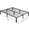 Yanara Metal Platform Bed Frame with Storage, 35cm High, Heavy Duty Steel Slats, Easy Assembly, No Box Spring Needed – Twin/Queen/King (120x200cm / 160x200cm / 180x200cm)