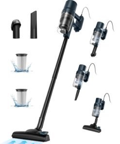 SINCHER SCV15 Vacuum Cleaner Corded with 21KPa Handheld Vacuum Powerful Suction, Adjustable Lightweight 3 in 1 Stick Vacuum with HEPA Filter for Hard Floor
