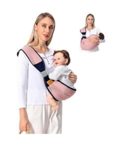 HOOKOR Durku Baby Sling Carrier Newborn to Toddler, Lightweight Baby Carrier Sling, Baby Wrap Sling, Baby Hip Seat Carrier for Toddler Sling, Baby Holder Carrier, Nursing Sling, Carrying 7-45 lbs (Pink)