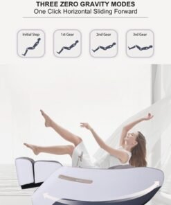 ARES uRoyal Massage Chair | 3D Super long SL-Track massage | 12 Auto massage program | Heating | Voice control | 3 Zero-gravity positions | 3D Digital Bluetooth (Beige Brown) - Image 3