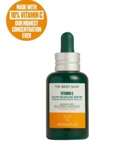 THE BODY SHOP Vitamin C Glow-Revealing Serum – Brightening Face Serum with 10% Natural Origin Vitamin C & Bakuchiol | Reduces Uneven Skin Tone, Boosts Radiance, Improves Skin Texture | Lightweight, Fast Absorbing, Suitable for Dull Skin, 30ml