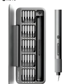 HOTO Electric Precision Screwdriver ADV – HOTO 170 RPM, 25 S2 Steel Bits, Shadowless LED, Dual Torque Modes, Magnetic Storage, Anti-Slip Grip – Gray – QWLSA001