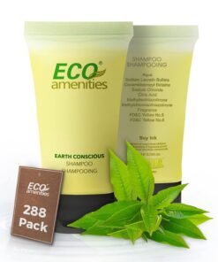 ECO amenities Travel Size Shampoo Bulk  Hotel Mini Shampoo Supplies for Guests  Refreshing Bulk Travel Size Toiletries for AirBnB and Rentals  075 fl oz 22ml per tube 288 pack Green Tea Scent