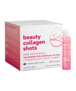nutrili Beauty Collagen Shots (20 vials x 25ml) | Hair, Skin & Nails | 10g Marine Collagen, Hyaluronic Acid, Biotin and Vitamin C