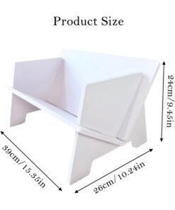 Alternative view of TPGP White Desktop Bookcase, Kids Tilted Bookshelf Storage Display Stand, Small Simple Desk Organiser for Books, Magazine, CDs (White)