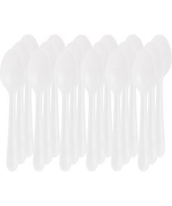 Fun Biodegradable disposable Spoon - Ideal for Eating Salad, Dessert, Appetizer, Fruit Chinese Food & more| Handwash-Safe|Dinner Spoon,Table Family, Hotels, (Pack of 18)