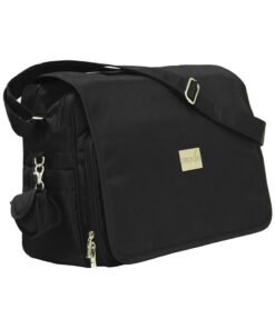 Moon Forever Multifunctional Diaper Messenger Bag, Large Capacity, Excellent Quality And Elegant Appearance - Black