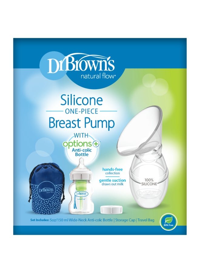 Dr. Brown’s One-Piece Silicone Breast Pump With 150 Ml Pp W-N Options+ Baby Bottle