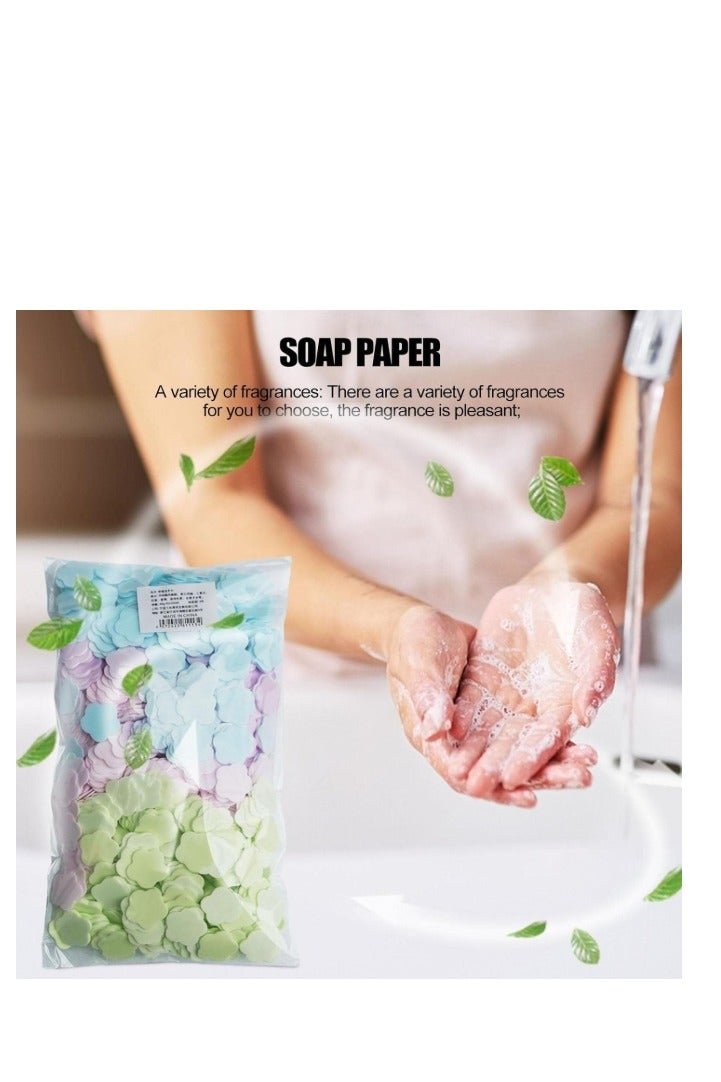 1000 PCS Portable Mini Soap Sheets,Flower Shape Disposable Soap Paper Sheets, Hand Washing Bath Scented Paper for Home Travel Camping and Outdoor Activities Mix Scented
