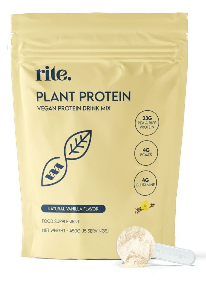 Rite Vegan Protein Powder - Vanilla Flavour - 450g
