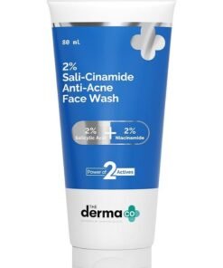 The Derma Co Sali Cinamide Anti-Acne Face Wash  With 2% Salicylic Acid & 2% Niacinamide Treats Active Acne & Fades Acne Marks  For Oily & Combination Skin  80ML