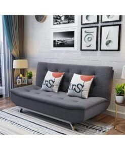 Comfynest Fabric Multifunction Folding Foam Sofa Bed Set - Dark Grey, Convertible Design