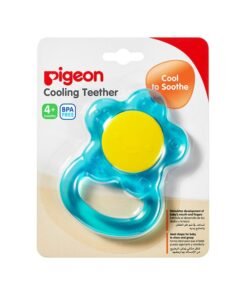pigeon Cooling Teether for Babies, Easy-Grip Handle, Soothes Gums, Silicone, Blue - 4 Months+