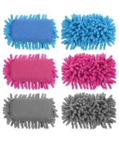 Oasisgalore 6PCS Microfiber Shag White Board Eraser, Washable Whiteboard Eraser & Cleaner for Markers & Chalk, Classroom & Office