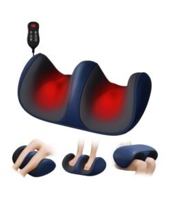 EzzySo Shiatsu Foot Massage With Heat, Foot And Calf Massager Delivers Relief For Tired Muscles And Plantar Deep Tissue Foot Massager For Pain Relief Promotes Blood Circulation