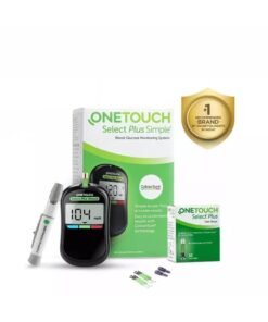 ONETOUCH Select Plus Simple Glucometer Machine | Simple & Accurate Testing Of Blood Sugar Levels At Home | Free 10 Test Strips + 10 Sterile Lancets + 1 Lancing Device