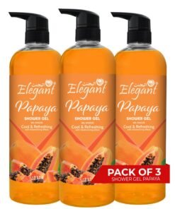 Elegant 3-Pieces Papaya Shower Gel 1 Liter