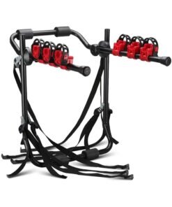 LIMOS Bicycle Car Trunk Rack Bike Carrier for 3 Bicycles Double Foldable Rack