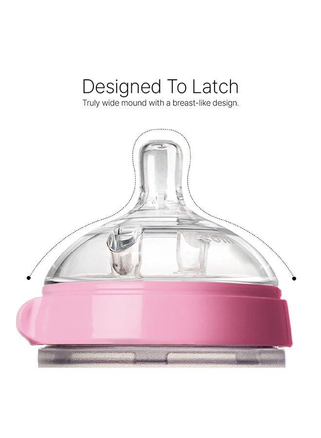 comotomo Nature Feel Baby Feeding Bottle 250ml, Pack Of 1 Pink - Image 3
