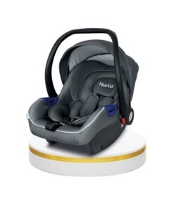 Nurtur Nemo Baby Carrier - Adjustable Canopy and Handle - Extra Protection – 3 -Point Safety Harness - Suitable from 0 months to 12 months, Upto 13kg, Grey Multi