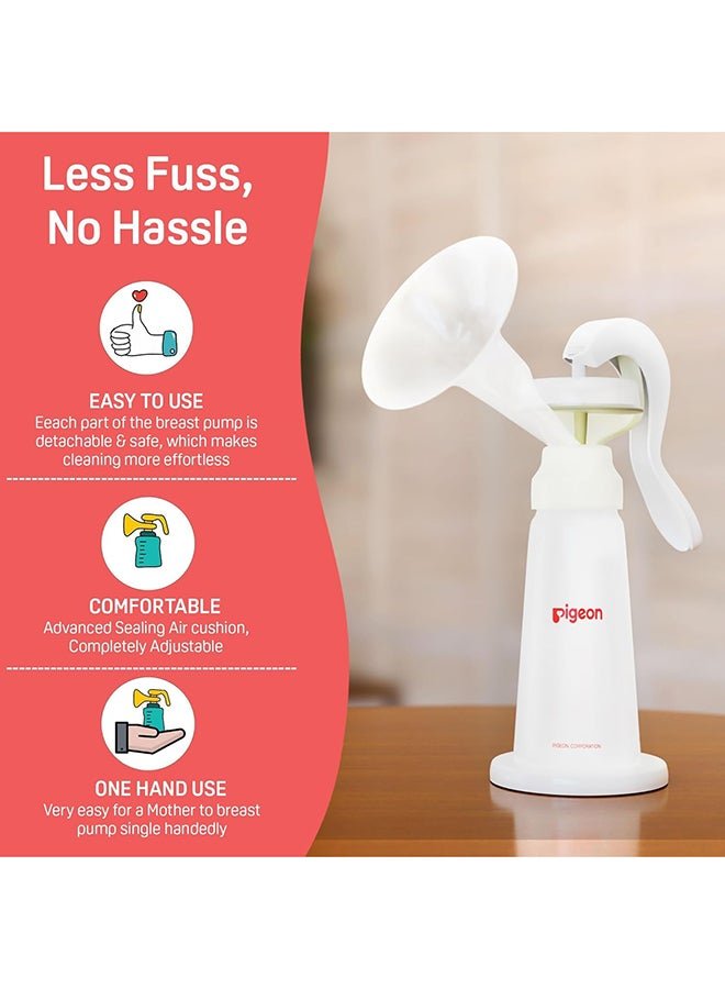 Pigeon Manual Breast Pump – Compact, Easy-to-Use & Portable – BPA-Free, Quiet & Comfortable Suction for Breastfeeding Moms – Basic Edition - Image 2