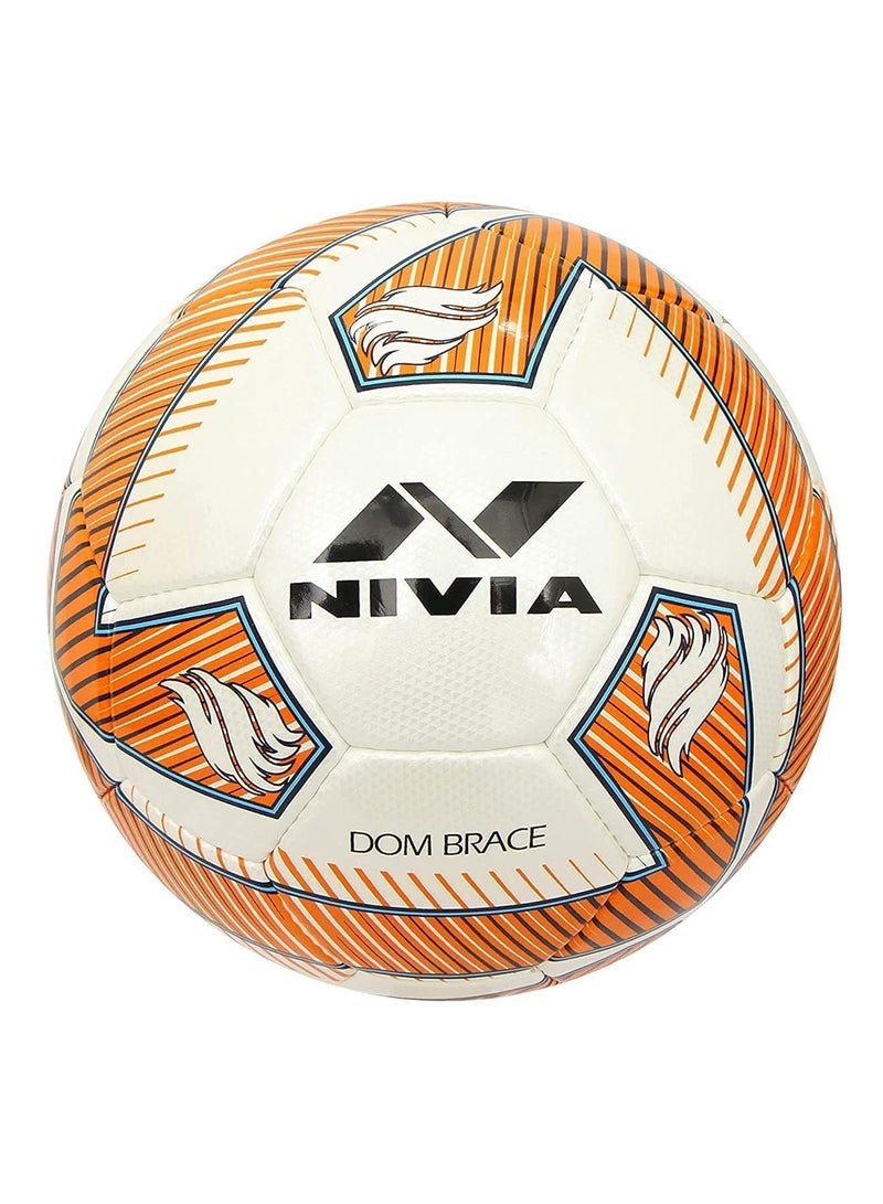 Nivia DOM02 Brace PU Football | Size 5 | Machine Stitched | 32 Panel | Hobby Playing Ball | Soccer Ball