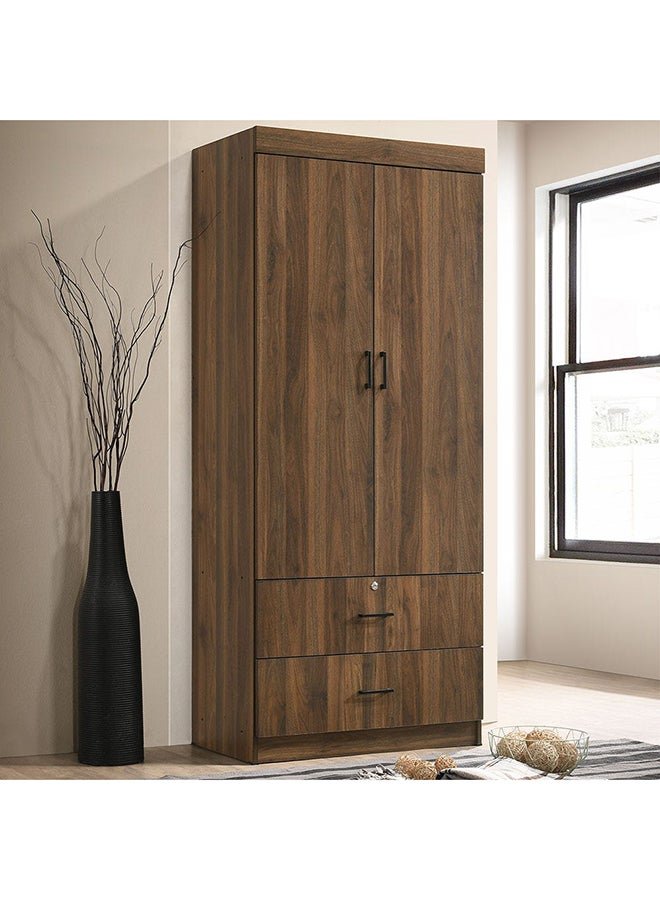 DANUBE HOME Sante 2 Door + 2 Drawer Wardrobe For Hanging Clothes Extra Sturdy Rack Storage Organiser Modern Design Space Saving Cabinets For Bedroom L 80 x W 42 x H 181 cm Columbia