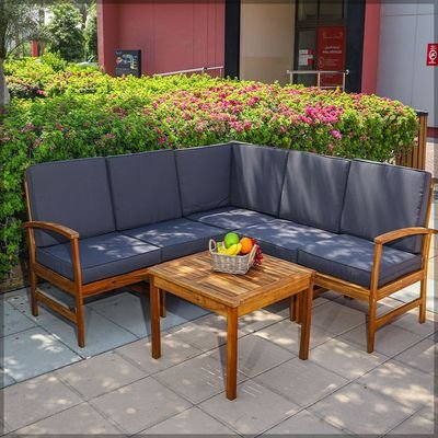 L Shape Sofa Outdoor Patio Furniture Set - Image 2