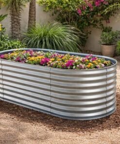 Alternative view of Egardenkart Raised Garden Bed - Silver, 5.2 x 2.6 ft | Metal Planter Box for Vegetables & Flowers | Outdoor G