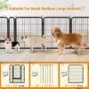 Dog Playpen Indoor Outdoor, Metal Pet Exercise Fence, Multiple Configurable Shapes, Heavy Duty Pen for Dogs (Black, 65x80cm, 6)