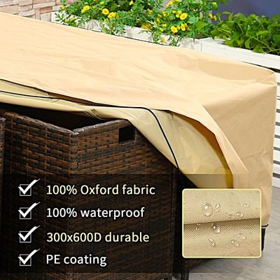 Outdoor Protection Cover for Genova Sofa Set - 5 Seater - L300 x W170 x H85cm - Beige