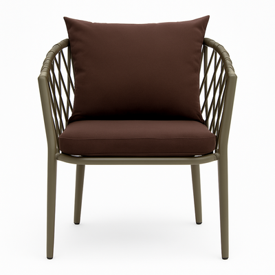 Suzx Modern Stylish Outdoor Lounge Armchair Weather-Resistant Patio Sofa Chair for Balcony, Garden, and Backyard
