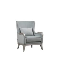 DANUBE HOME Busselton 1 Seater Fabric Sofa I Accent Chair I Modern Design One Seat Sofas I Comfortable Living Room Furniture L 80 x W 88 x H 105 cm Blue