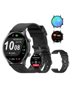 PEJE Smart Watch,1.39" HD Display,Prayer Alerts & Arabic Support, SpO2/Heart Rate/Sleep Monitor,120+ Sports Modes, IP68 Waterproof,Bluetooth Calling + Extra Strap-Compatible with iOS & Android (Black)