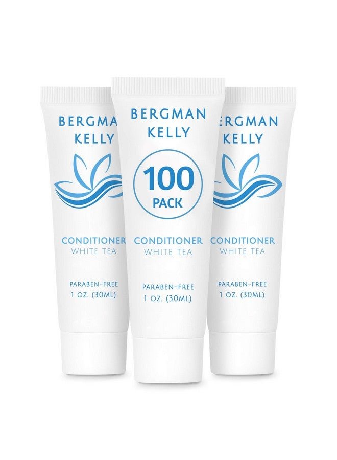 BERGMAN KELLY Hotel Conditioner (1 Fl Oz, 100 PK, White Tea), Delight Your Guests with Revitalizing and Refreshing White Tea Travel Conditioner, Quality Small Amenities Hotel Toiletries in Bulk
