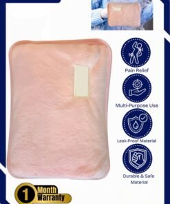 Prime by javaudan Electric Hot Water Bag Rechargeable Heating Bag with Fleece Cover for Cramps, Neck, Shoulders Pain Relief Bag for Hot Therapy Hand & Feet Warmer