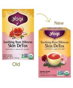 Yogi Tea Soothing Rose Hibiscus Skin Detox - 16 Tea Bags Packaging May Vary