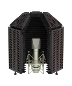 LAMAY Recording Microphone Isolation Shield with Pop Filter,High Density Absorbent Foam to Filter Vocal,Top Enclosed Foldable Soundproof Cover(black) (Size : 5)