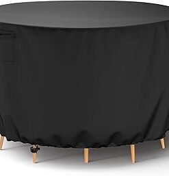 Outdoor Furniture Cover, Garden Furniture Cover, UV-Resistant Patio Rectangular Table Cover for Outdoor Sectional Sofa Set Wicker Rattan Table Chair Rectangular/Round (148*60CM（58x24Inch）)