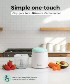 Zenito Mini Baby Food Blender - Fresh Meal Prep-Baby Food Processor Glass Set, Mini Infant Food Maker Blender Machine with 8 Blades And Grinding Disc, Small Blender